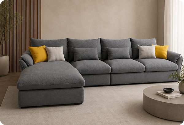 Urban Luxe L-Shaped Sofa