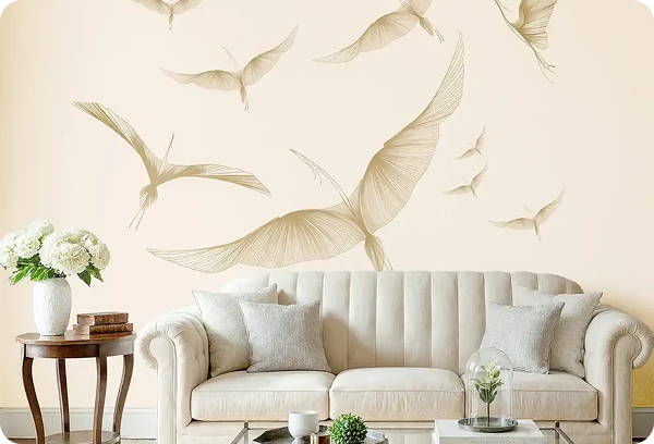 Golden Wings Abstract Wallpaper